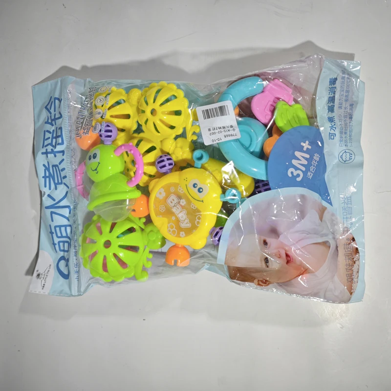 7pcs/Lot Infant Baby Toys Rattles Newborn Baby Hand Bell Developmental ABS Baby Toys 0-12 Months(random color)