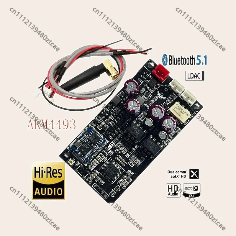 QCC5125 AK4493 Bluetooth 5.1 Receiver Board Dual OP AMP LDAC APTX HD 24bit 96kHz Wireless Audio Decode HiFi