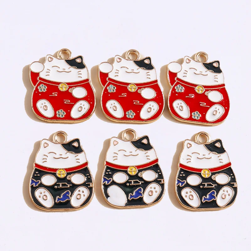 

Duarte 20Pcs/Lot Cartoon Enamel Animal Cat Charms Pendants for Making Earrings Necklaces Bracelets DIY Crafts Jewelry Findings