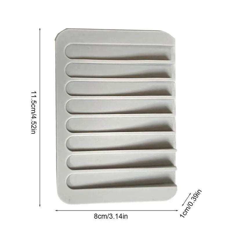 Self Draining Soap Dish Self Draining Silicone Soap Tray with Drain Chute Anti-Slip Soap Dish Tray to Keep Soap Bar Dry for Sink