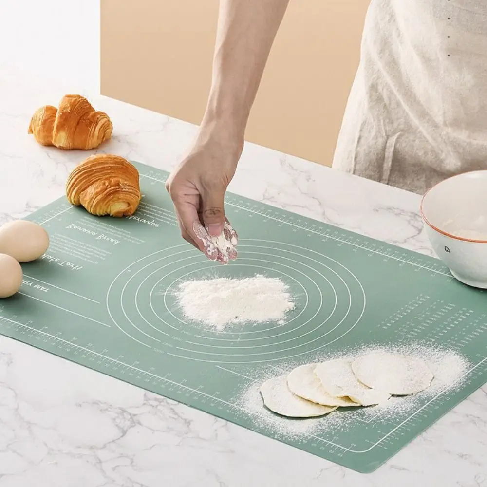 

Household With Scale Silicone Kneading Pad Set Nonstick Non-slip Dough Rolling Mat Large Size Heat Resistant Baking Mat Cake