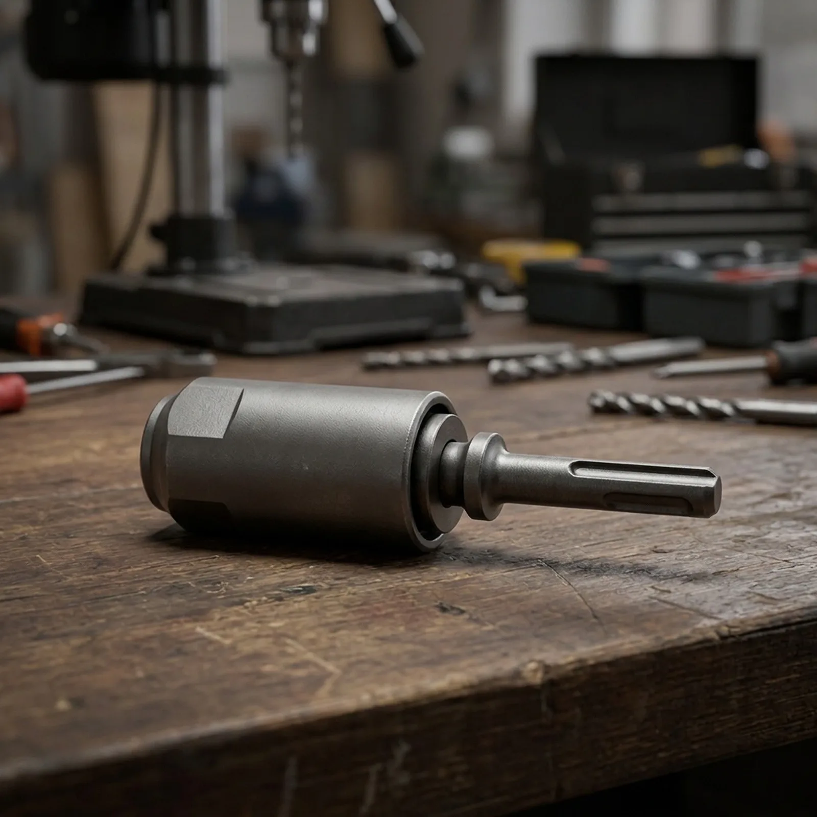 For SDS Plus Drill Adapter for Bridging Square Shank and Round Shank Interfaces in Heavy-Duty Hammer Applications