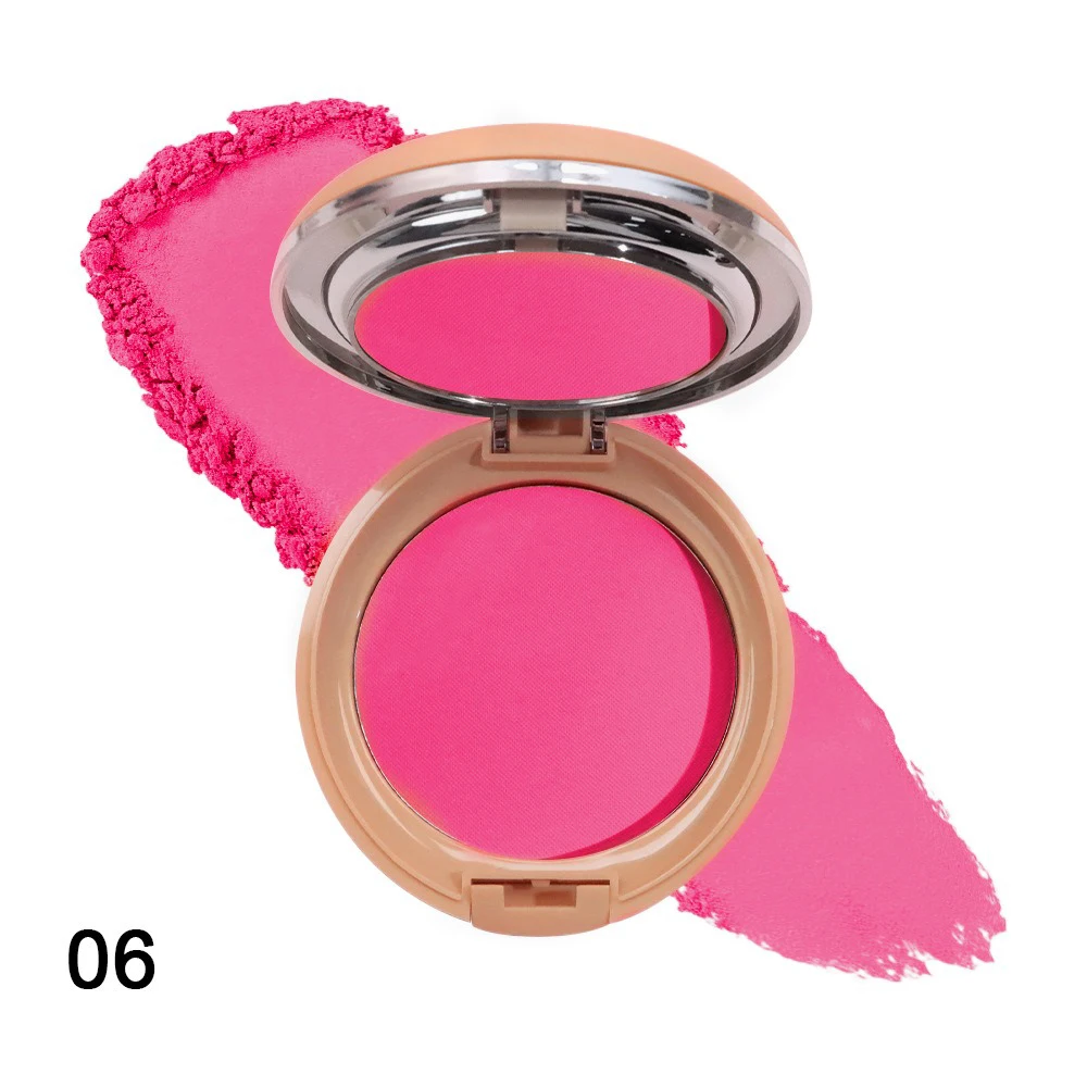 Private Label Blusher Pressed Powder 11 Colors Easy To Apply Waterproof Long-lasting Custom Logo Makeup Light Brown Packaging