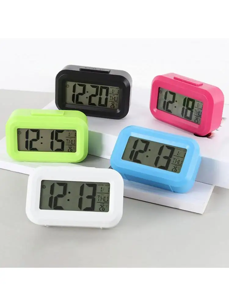 Réveil numérique, décoration de bureau pour la maison/bureau, fournitures ménagères, 9x2.5x5.5 Cm, horloge multifonctionnelle