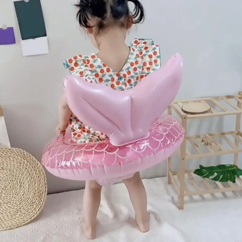 แหวนว่ายน้ำ f62d น่ารัก Mermaid ว่ายน้ำวงกลมฤดูร้อนที่รักการว่ายน้ำอุปกรณ์ที่จำเป็น