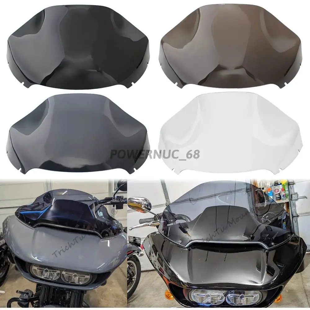 

13-дюймовый обтекатель лобового стекла мотоцикла, дефлектор ветрового стекла для Harley Road Glide ST Ultra Limited CVO FLTRX FLTRU 2015-2024