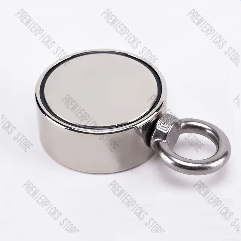 600KG D94mm Double Side Neodymium Magnet Fishing Metal Hunting Sea Treasure Search Recovery Powerful Magnetic