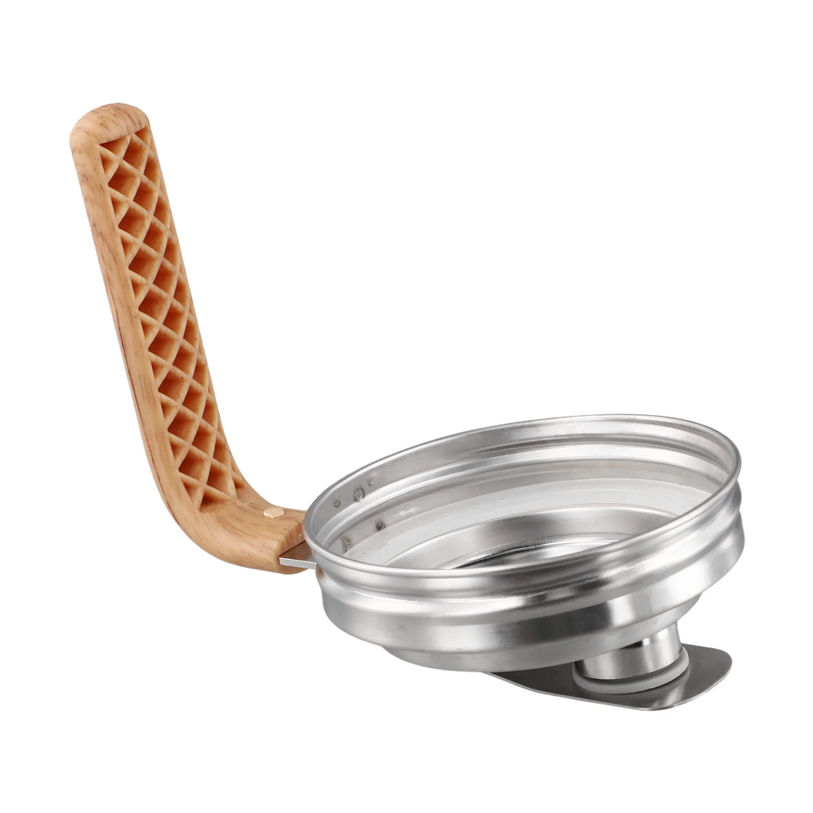 1pc Stainless Steel Wide Mouth Pour Spout Lid With Handle Leak Proof Lock-in-place Flip Cap Home Kitchen Tools Accessories