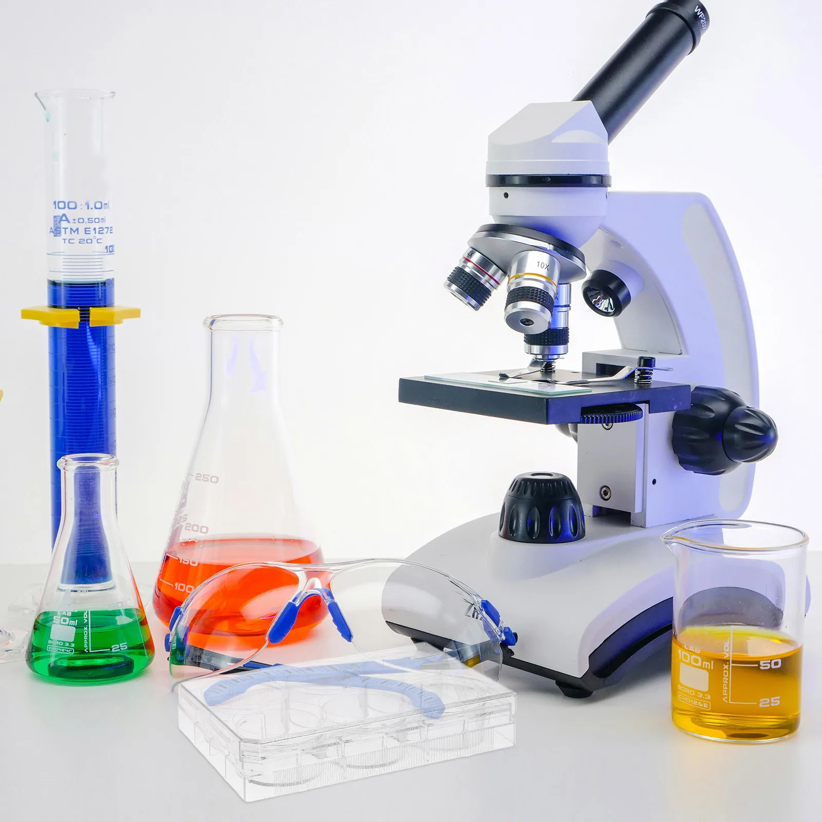 12 Hole Culture Plate Transparent Plastic Lab Cell Culture Plate For Lab Use TC Treated Lid Tissue Tools Petri