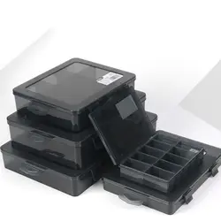 Plastic Jewelry Accessories Adjustable Slots Suitcase Screw Parts Box Component Case Tool Storage Box Organizer Box