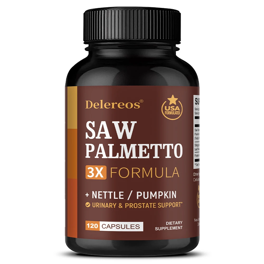 

Saw Palmetto - Herbal Supplement Promoting Male Prostate Health Support - Natural Hair Supplement & Urinary Health Support