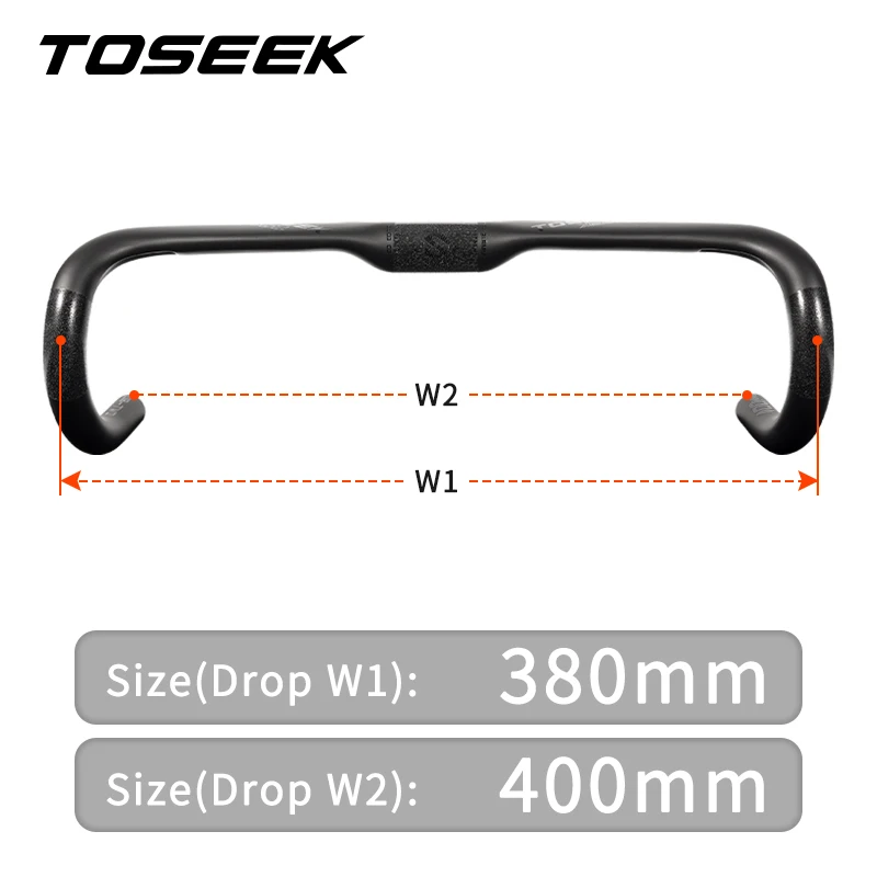 TOSEEK TR30 Fahrrad Carbon Road Lenker 380/400/420/440mm UD Matt Interne Routing Straße Fahrrad Griff bar Fahrrad Teile
