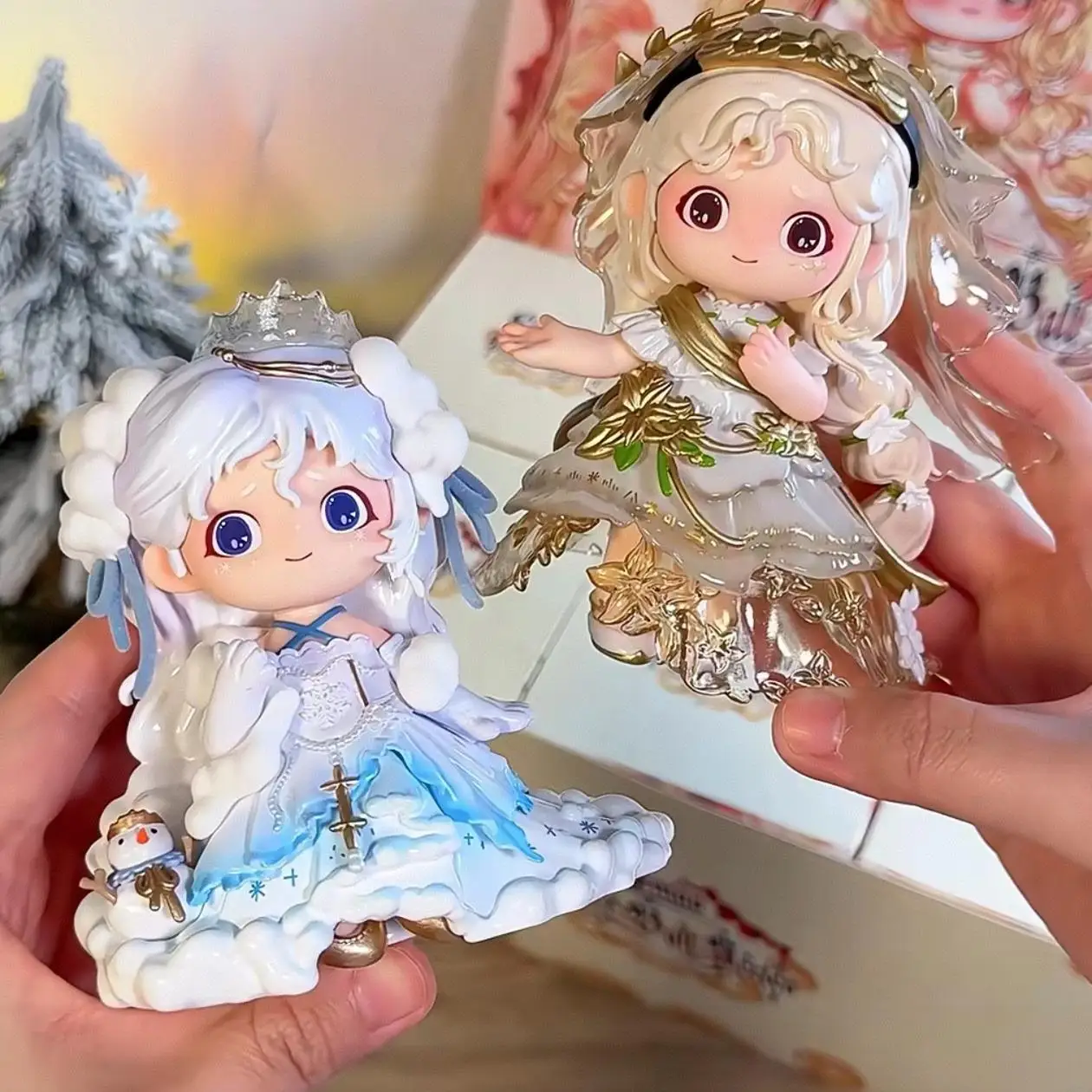 Figurines d'anime de Noël Kawaii, boule secrète, série, boîte ennemi, carillon fait à la main, beurre, fille, princesse, cadeau, jouet d'ornement, chaud, nouveau, 2025