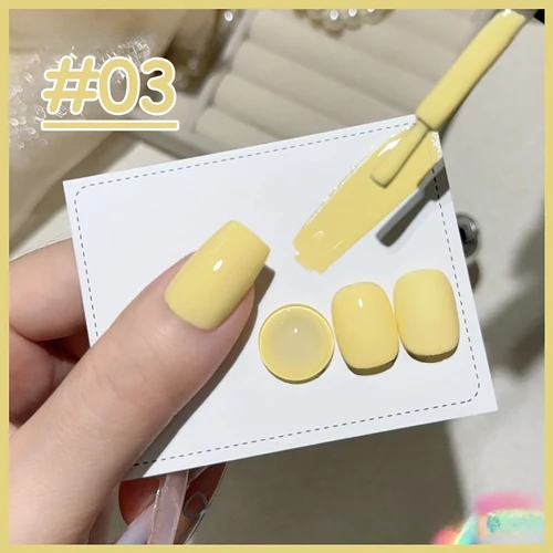 1-12 Uds WS dopamina Macaron amarillo Estilo de vacaciones verano otoño vacaciones pequeño conjunto dulce Estilo de niña blanqueamiento esmalte de uñas en Gel