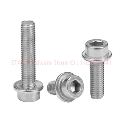 M5 M6 M8 M10 M12 304 Stainless Steel Hex Socket Round Flange Head With Washer Collar Screw Bolt Fastener vis tete creuse