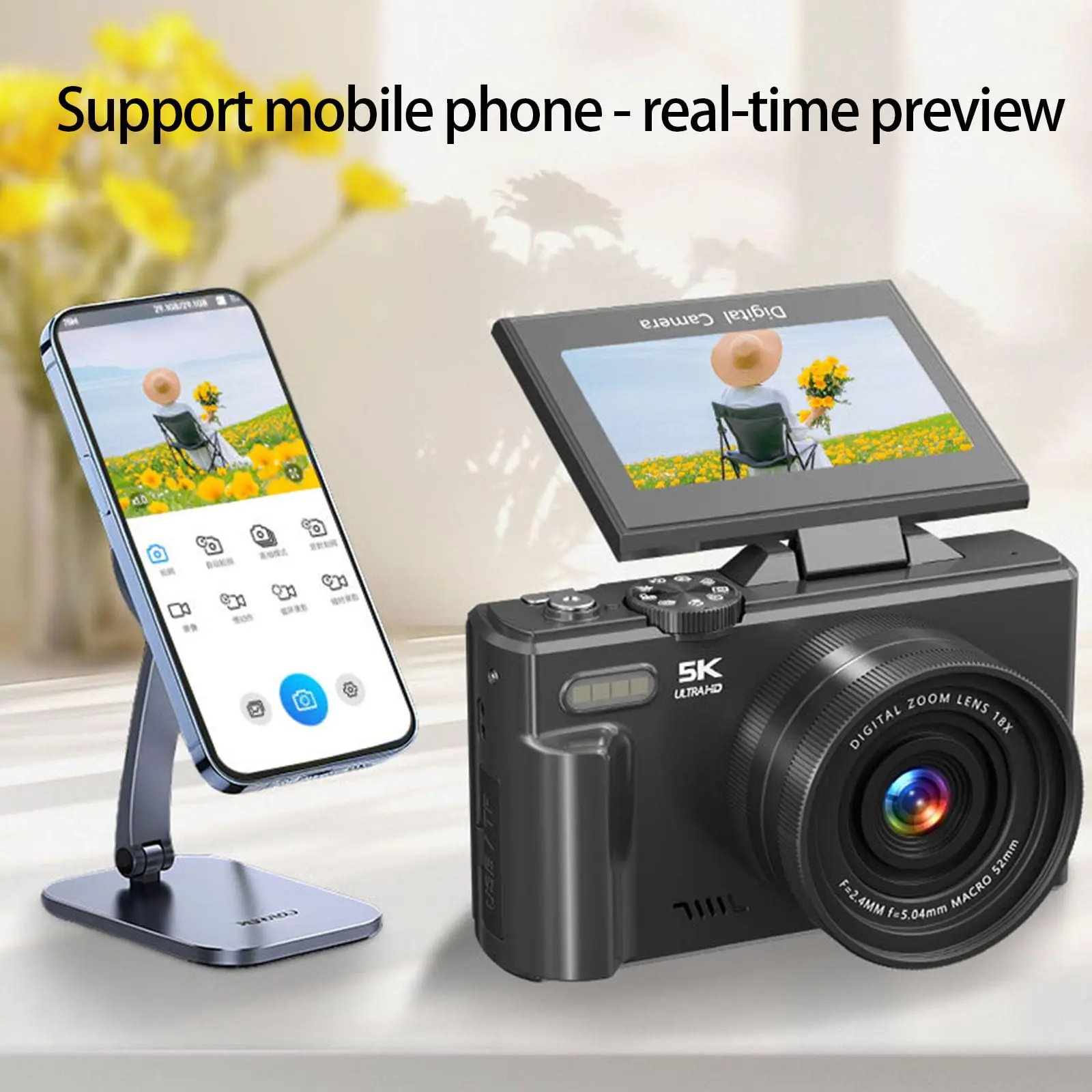 

Миниатюрная цифровая камера SLR с откидным экраном, высококачественная камера для путешествий, учебы, видеосъемки, детская умная камера с искусственным интеллектом.