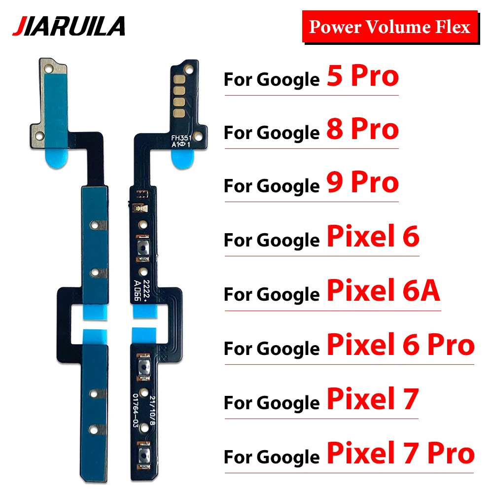 

10 шт./лот, отличная кнопка включения/выключения громкости, гибкий ленточный кабель для Google 5 Pro 5A 7A 8 Pro 9 Pro Xl 6 Pro 6A 7Pro