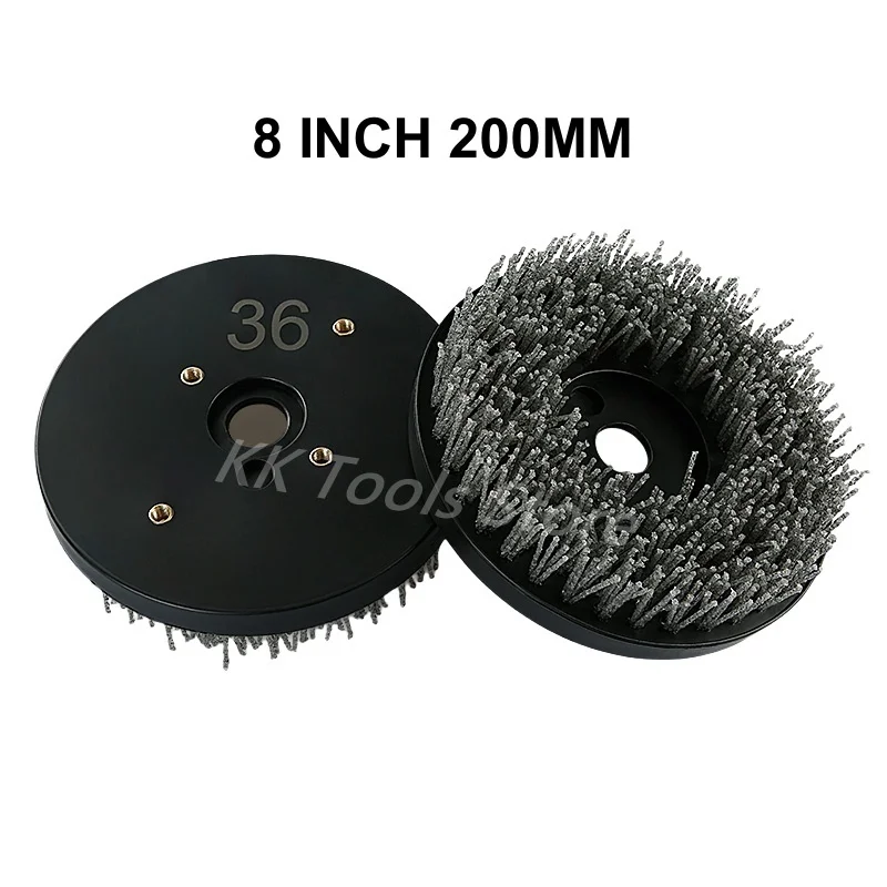 

1PC 8 Inch 200mm Round Antique Abrasive Brush Antiquing Silicon Carbide Brushes for Stone Granite Polishing Grinding Cleaning