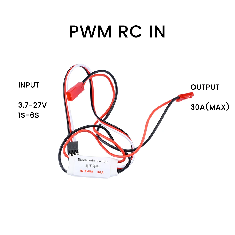 2A 20A 30A Electronic Switch PWM 3.7-27V 3-5V 3-30V Input for RC FPV Models Airplane LED Light Controller Engine Switch
