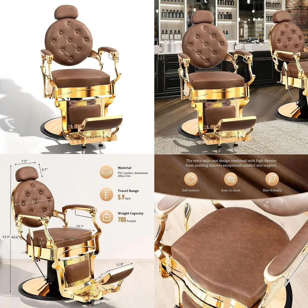 

Electric Recline Barber Chair Professional Salon Barber Chair for All Purpose with Hydraulic Pump