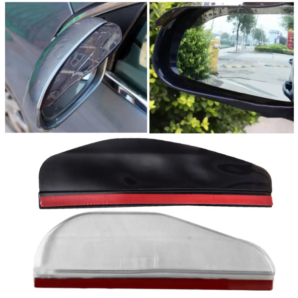 car rearview mirror rain eyebrow sun visor for Mitsubishi Outlander ASX Mirage Lancer Montero Eclipse Cross L200 with logo