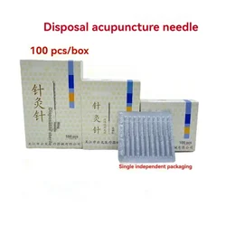 100pcs Disposable Sterile Acupuncture Needles Acupuncture Acupuncture All Steel Ring Handle Acupuncture Needles