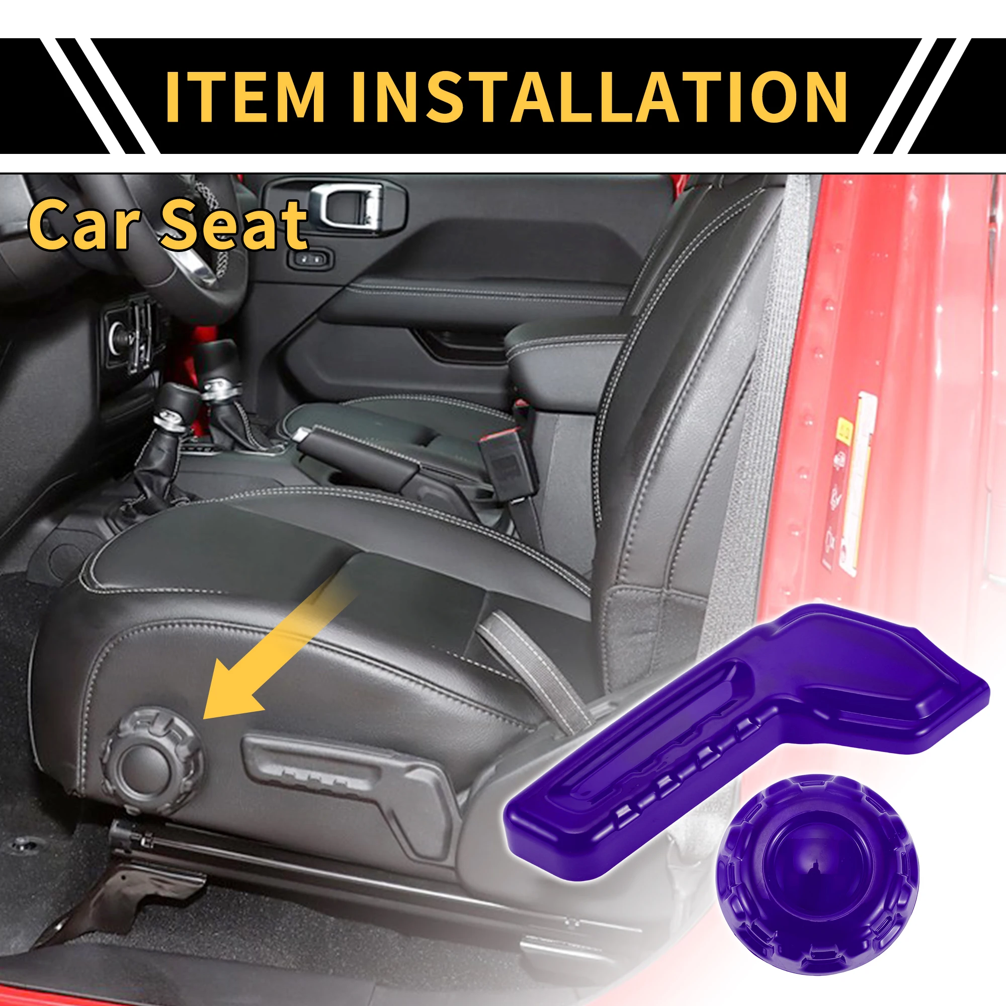 

UXCELL Seat Adjustment Button Cover Trim for Jeep Gladiator JT 2018-2024 Purple