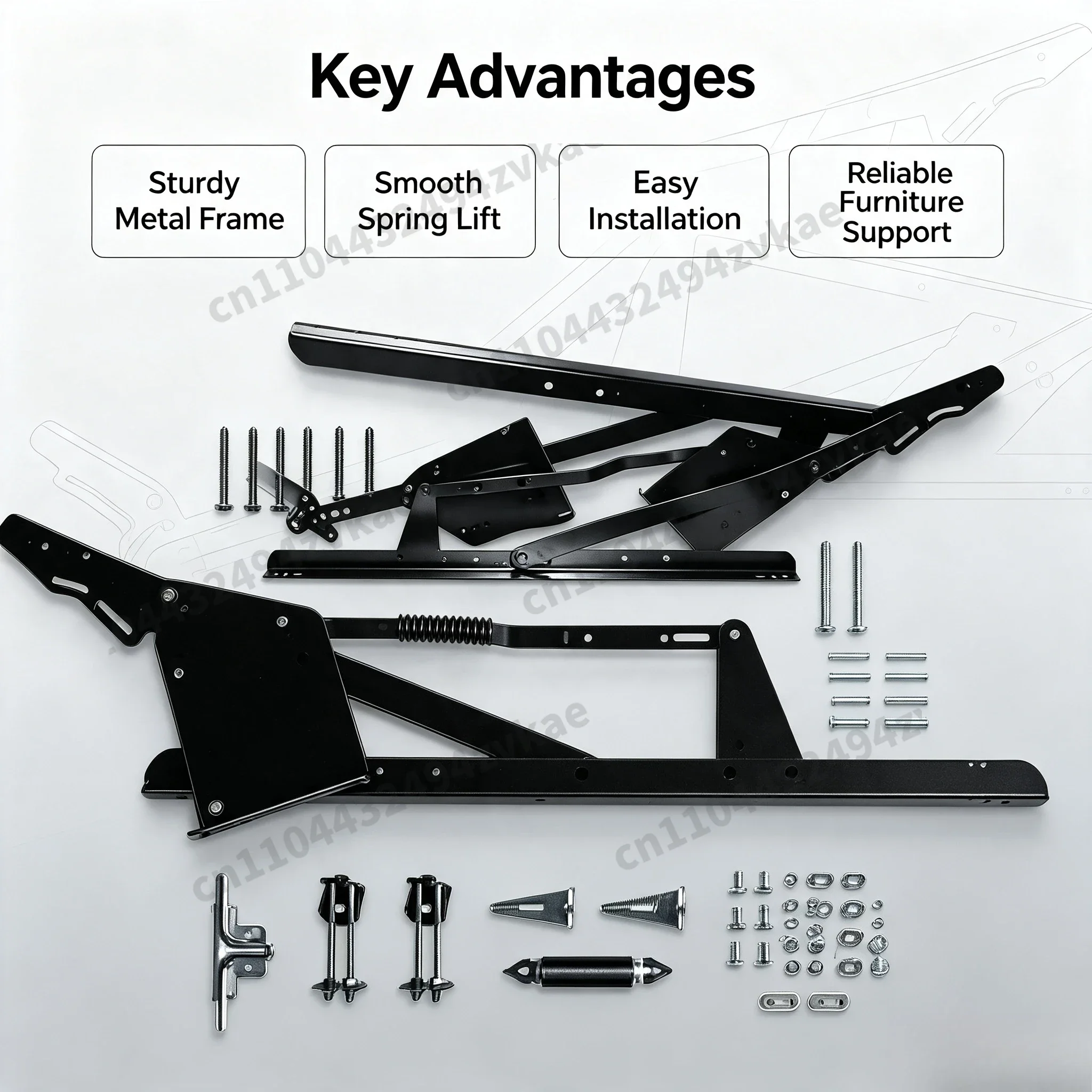 E900 Garage Door Hardware Kit with P728 Plug-End Extension Tension Spring, 28