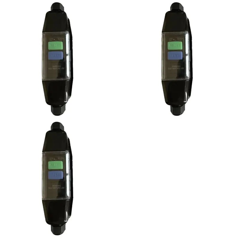 

2025 Trend 3X Inline RCD Connector,PRCD Intermediate Safety Switch,30Ma Residual Current Protection Anti-Electric Shock For Outd