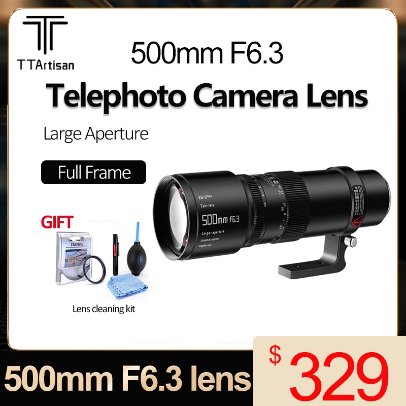 TTArtisan 500mm F6.3 Telephoto Lens Comes with Tripod Mount Ring for Sony E mount Niokon Z Canon RF L-Mount Camera Lens New