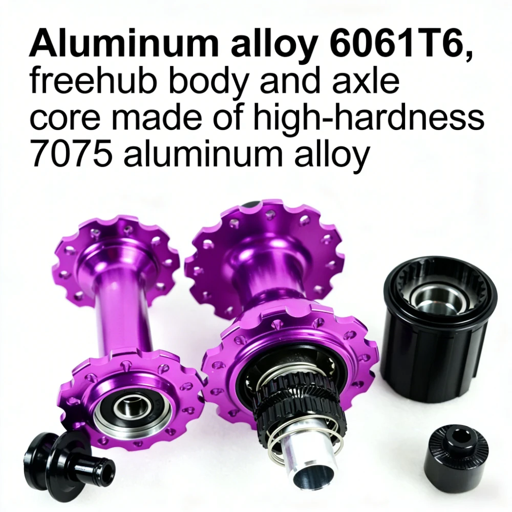

20/24H Road Bike Hub Aluminum Alloy Bicycle Shaft with DT Planetary Ratchet, Front 2 Rear 4 Bearings HG Freehub