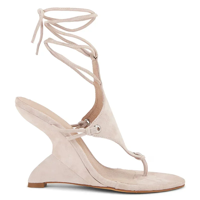 

Strange Style Corss Strap Sandas Sexy Pointed Toe Suede Customized Accept New Arrivals Fashion Women Runway Shoes