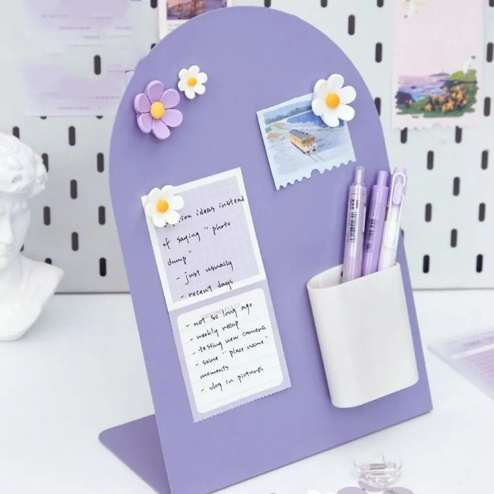 Metal Desktop Message Board Standing Plates Storage Board Large Capacity Message Board Ornament Decorative