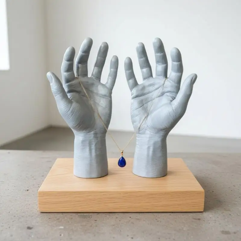 Jewelry Display Hand Mold Waterproof PVC Texture Easy Cleaning Exhibition Hand