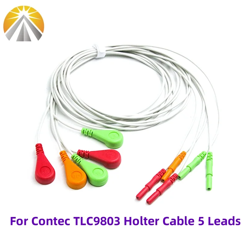 Holter Cable 5 Leads For Contec TLC9803 3 Channel 24 Hours Holter Recorder Dynamic ECG Monitor Device - Image 4