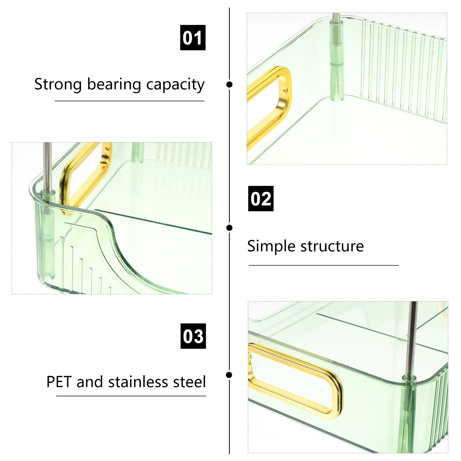 

1Set Multi-Layer Bathroom Counter Organizer Countertop Storage Shelf for Cosmetics Toiletries Kitchen Storage Rack