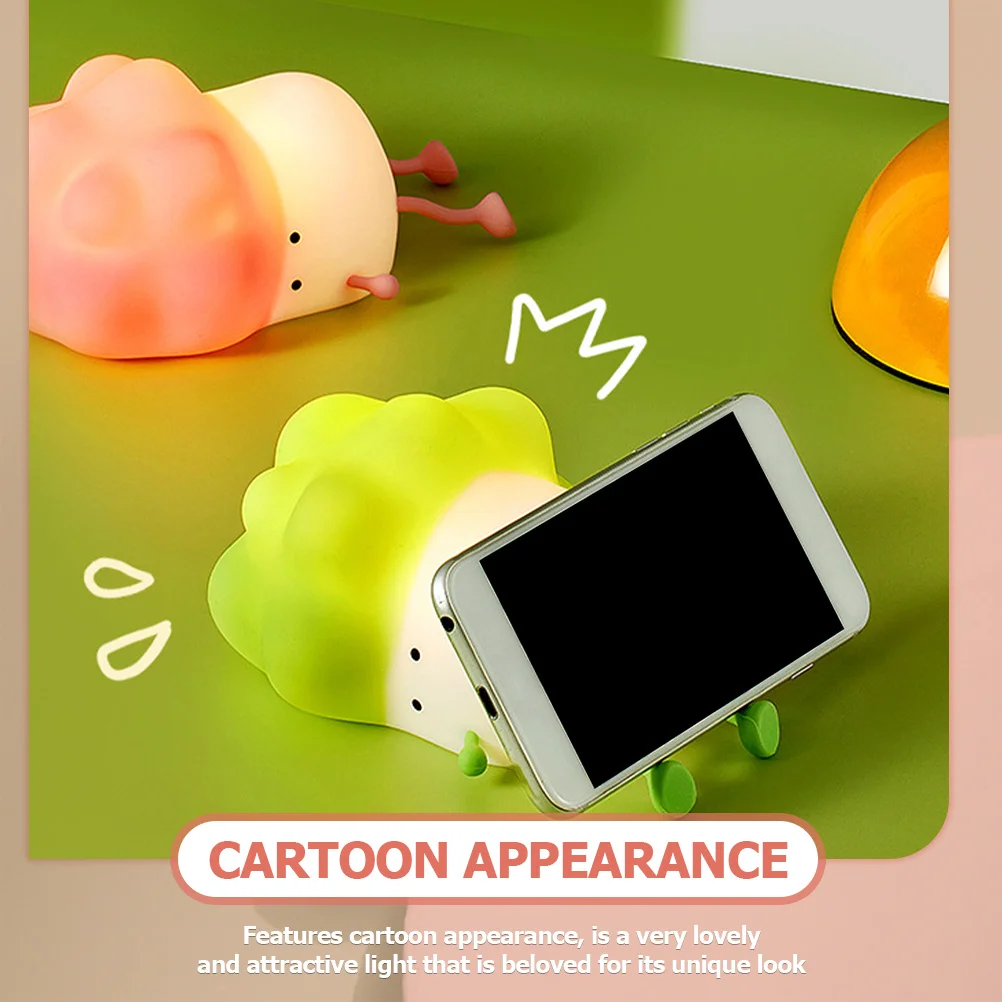 سيليكون ضوء الليل لطيف الكرتون بطة Led أباجورة لغرفة النوم 30 دقيقة الموقت اللمس عكس الضوء