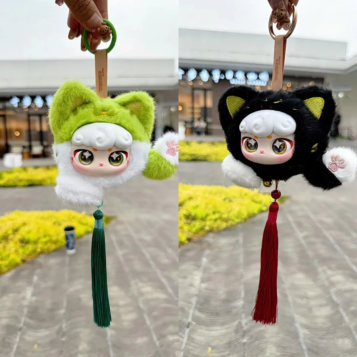 Lucky Meow Series Blind Box لطيف عمل الشكل تخمين حقيبة أزياء اليدوية قلادة لعبة هدية لصديقتك والفتيات