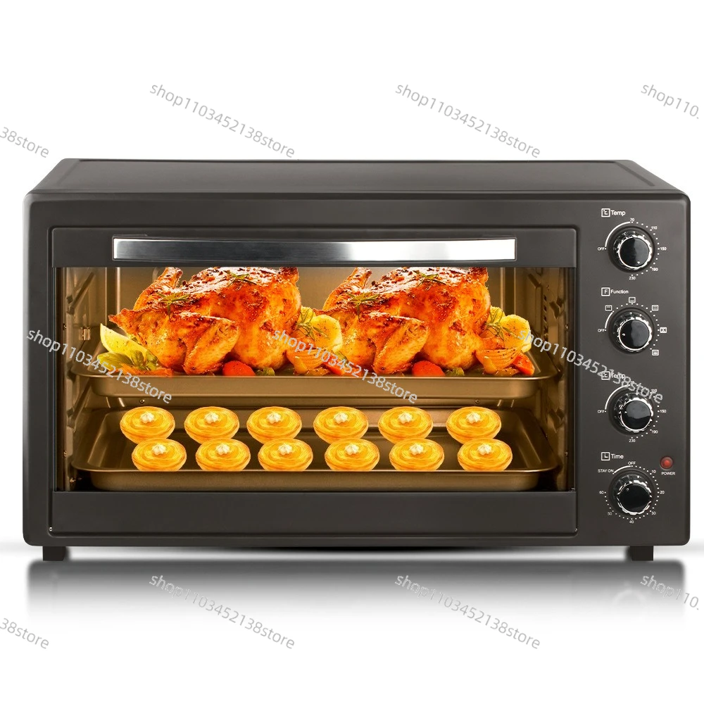 Electric Oven 38L Large Capacity Independent Temperature Control Household Multi-function Oven Visual Baking Oven