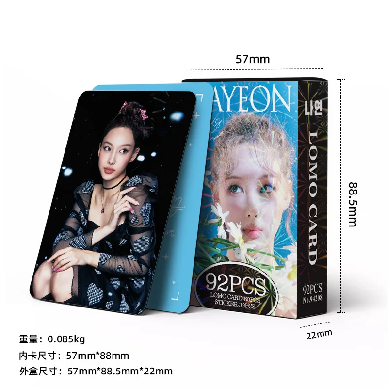 Imagem -04 - Kpop Idol Girl Group Cartões Lomo Novo Álbum Nayeon Photocards Cartões de Impressão Fotográfica hd Imagem Fãs Presentes Coleção 92 Pcs por Conjunto