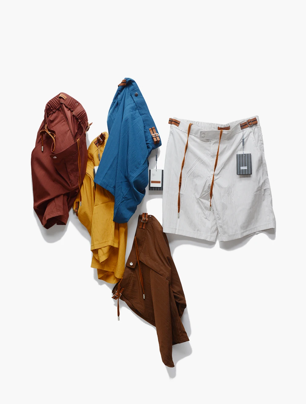 

Elegant Men's Short Pants with Belt Buckle Breathable Cool Feeling Z Series Summer High End Casual Pants Straight Leg Fit