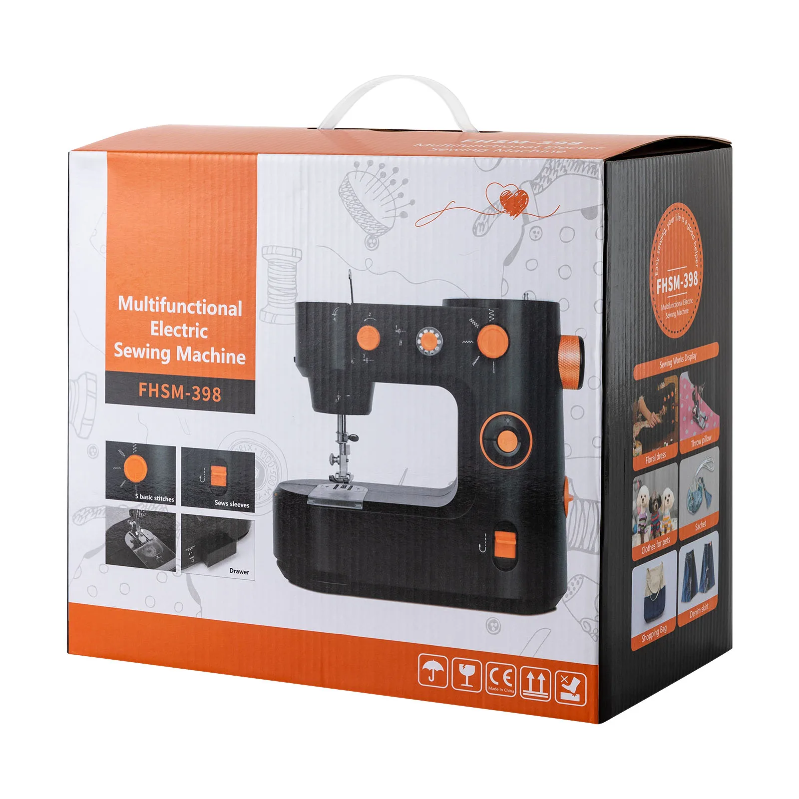 Haushalt Kleine Nähmaschine Mini Tragbare Nähen Desktop Automatische Nähmaschine DIY Hause Nähen Zubehör für Kleidung Se – Detail 14