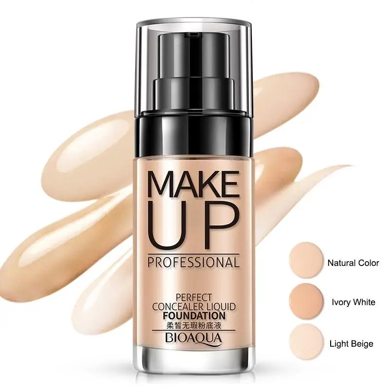 Face Base Liquid Foundation Makeup Long Lasting Waterproof Concealer  Whitening BB Cream Cosmetics