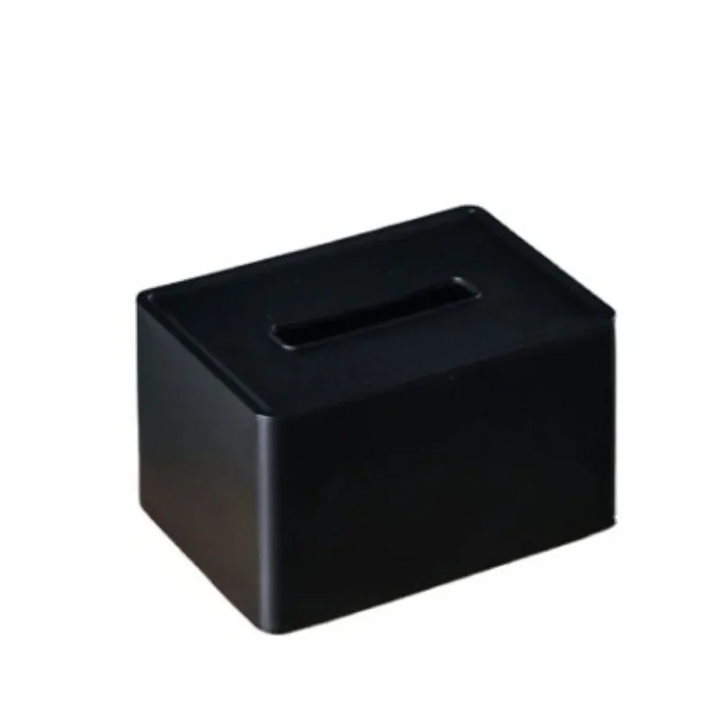 Simple Solid Color Tissue Box Living Room Tissue Box Storage Box Plastic Bottom Cap Tissue Box