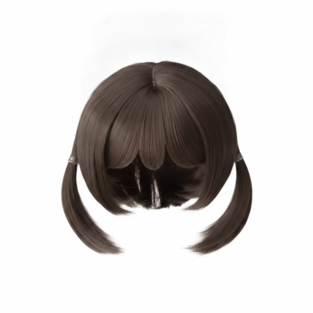 

Dark Brown Bangs BJD Doll Bob Wig Straight Short Hair Cute Mushroom Bob Cut Doll Hairpiece Synthetic Hair Wig
