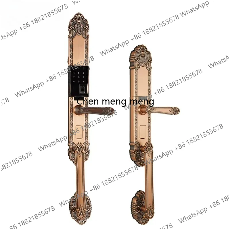 

[Hot Sale] Villa High-end Security Double Wood Door Fingerprint Card Unlock Smart Door with Zinc Alloy Cloud & SDK