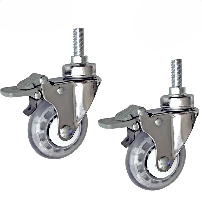 3 inch,Medical casters/wheels ,High elastic PU wheel, Mute ,M12x30 screw,Hospital bed car accessories