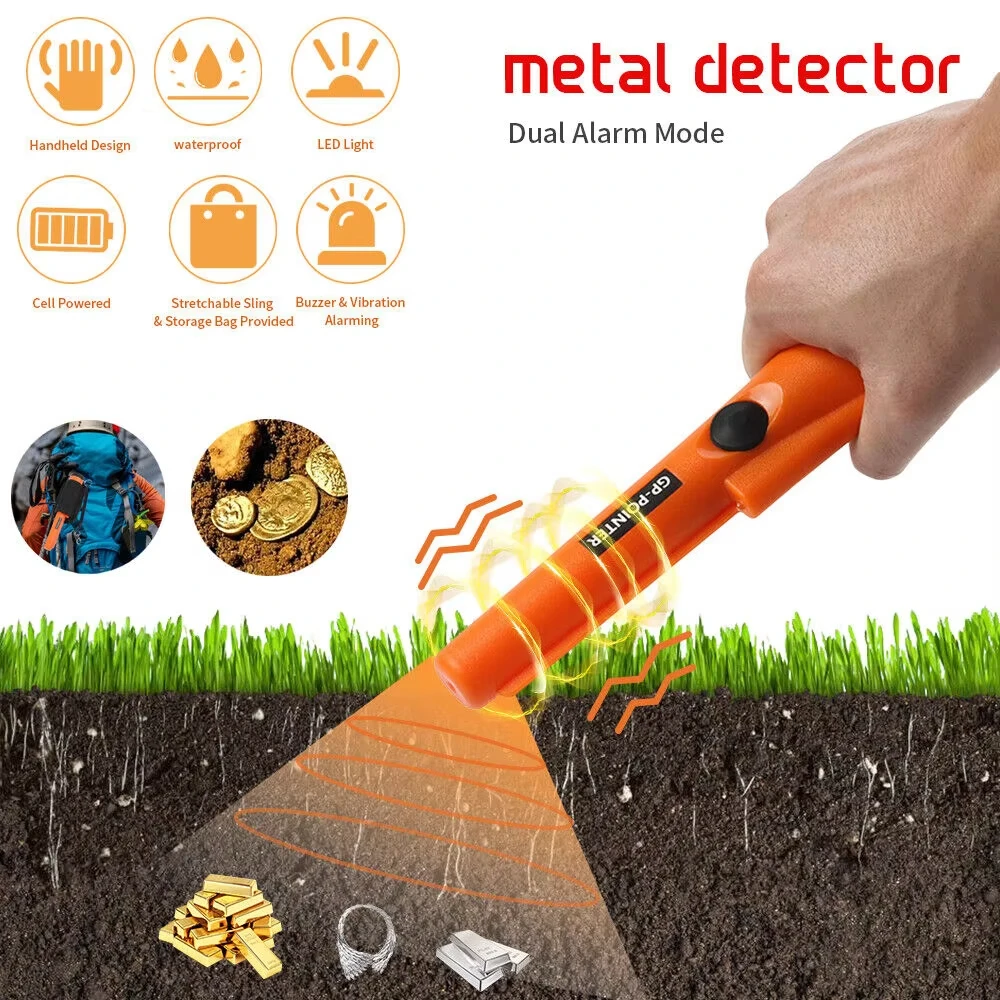 High-efficiency Handheld Metal Detector Waterproof Pointer Needle Tip Detection Metal Coin Gold Detection Rod Anti-loss Bracelet