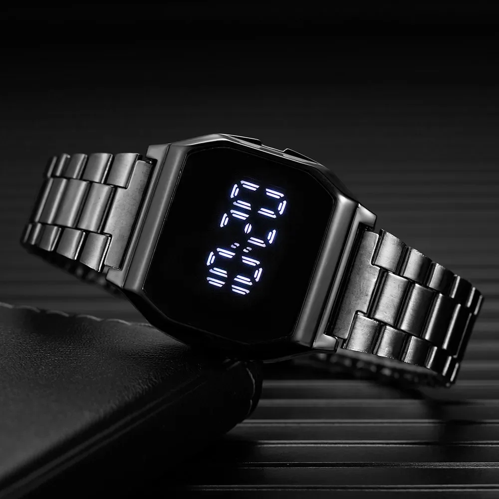 Luxury Brand Men\'s Sport LED Digital Wrist Watches for Men Women Steel Electronic Watch Full Touch Military Clock Reloj Hombre