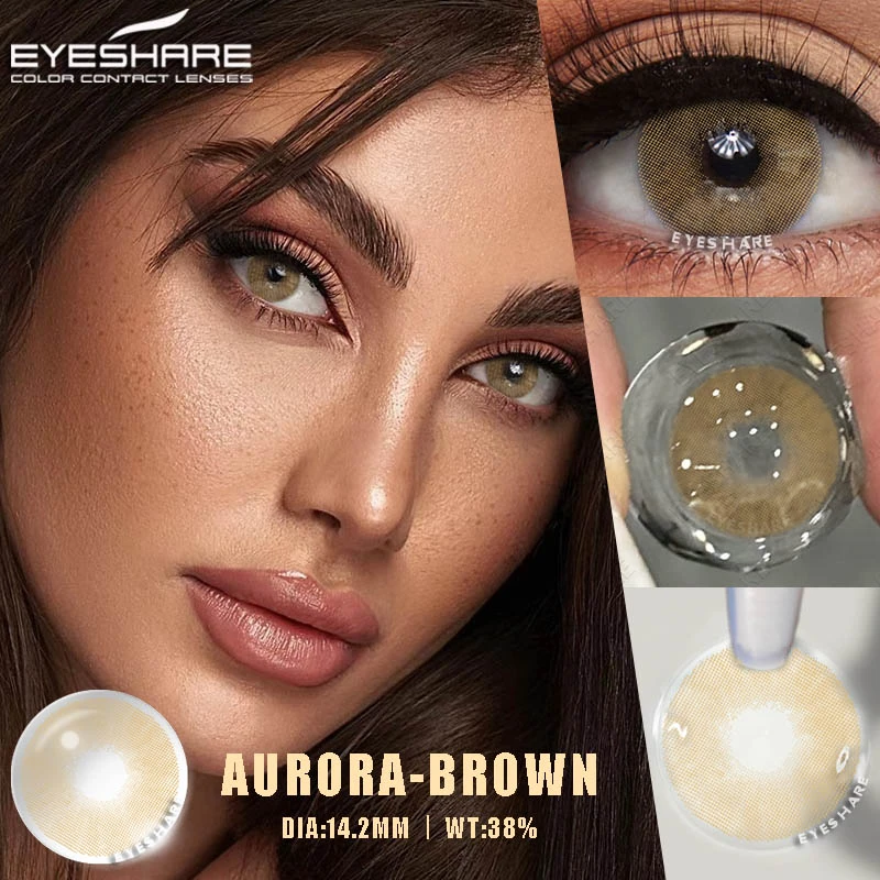 EYESHARE 1 Pair Color Contact Lenses for Eyes Blue Contact Lenses Brown High Quality Natural Contact Lenses Cosmetic Gray Pupils